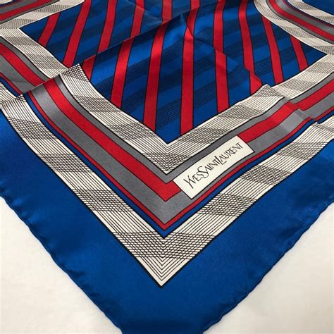 foulard ysl crema blu|Vintage Ysl Foulard .